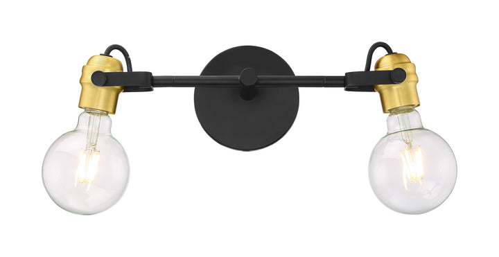 Nuvo Mantra 60-6982 Bath Vanity Light 15 in. wide - Black / Brushed Brass