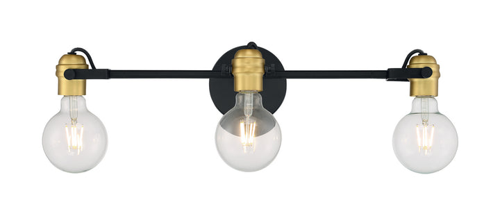 Nuvo Mantra 60-6983 Bath Vanity Light 23 in. wide - Black / Brushed Brass