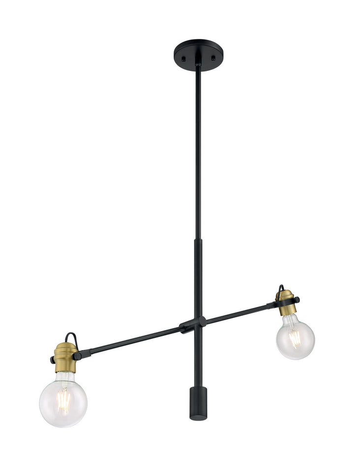 Nuvo Mantra 60-6988 Pendant Light - Black / Brass Accents