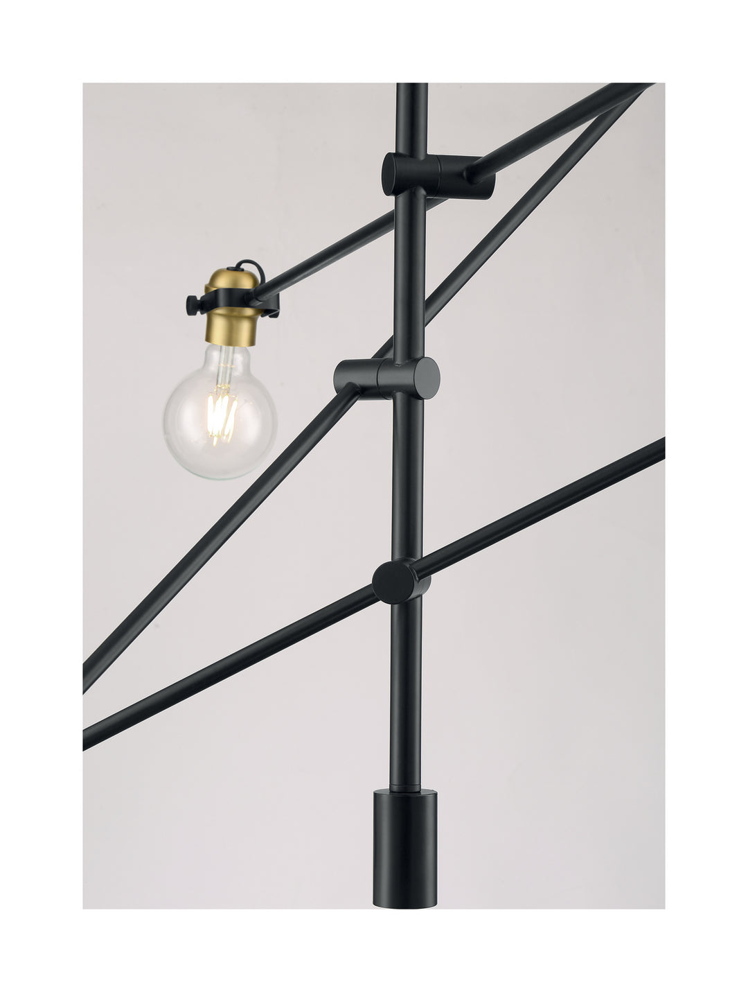Nuvo Mantra 60-6989 Pendant Light - Black / Brass Accents