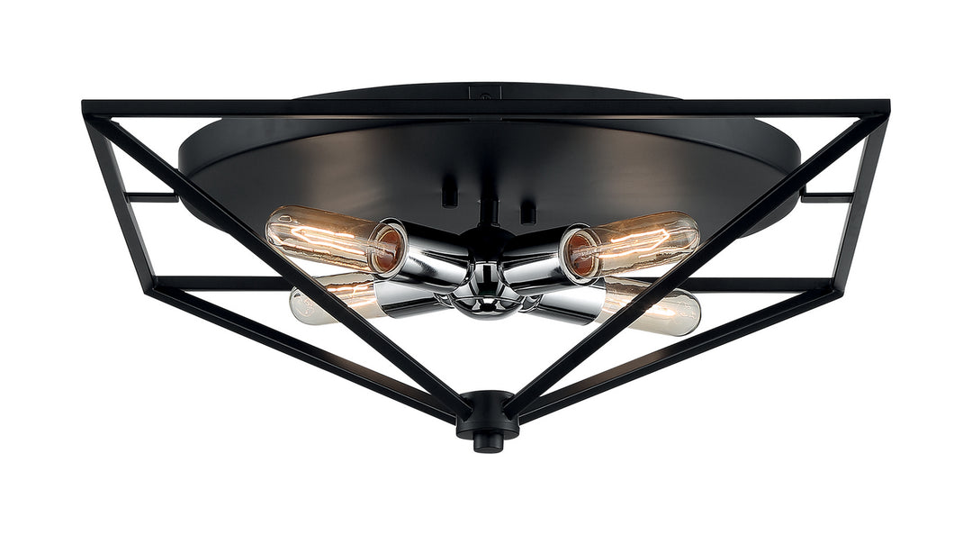 Nuvo Legend 60-7006 Ceiling Light - Black / Polished Nickel