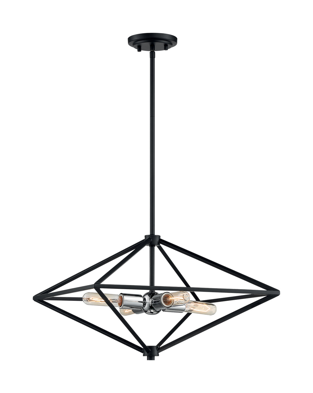 Nuvo Legend 60-7008 Pendant Light - Black / Polished Nickel