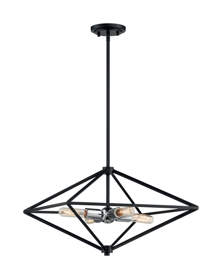 Nuvo Legend 60-7008 Pendant Light - Black / Polished Nickel