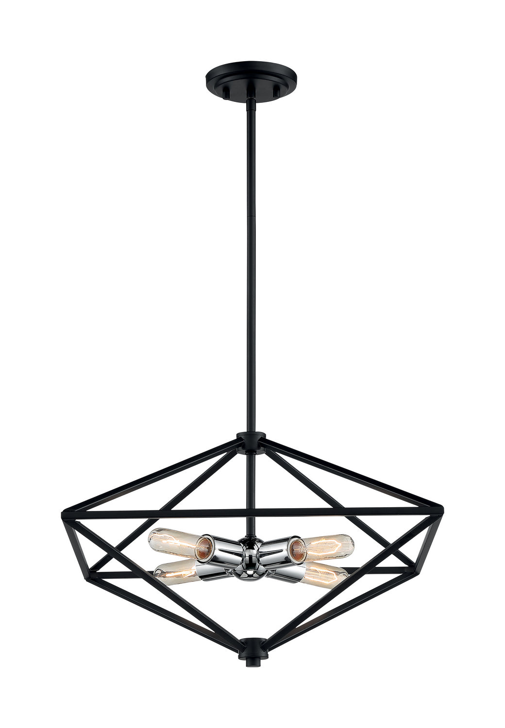 Nuvo Legend 60-7008 Pendant Light - Black / Polished Nickel