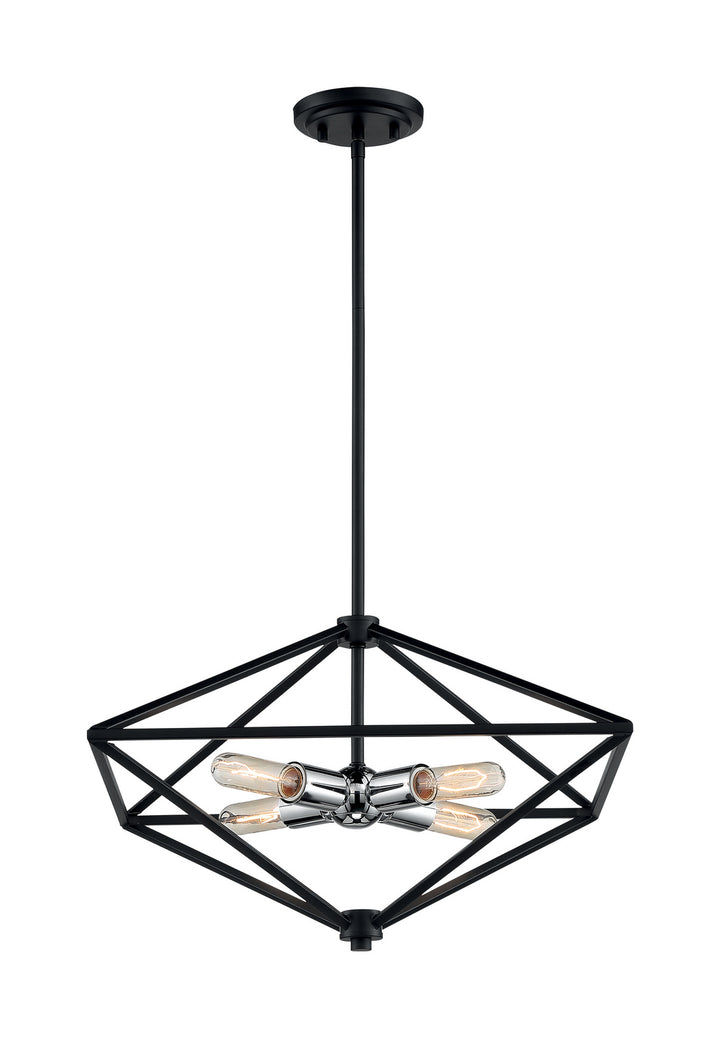 Nuvo Legend 60-7008 Pendant Light - Black / Polished Nickel