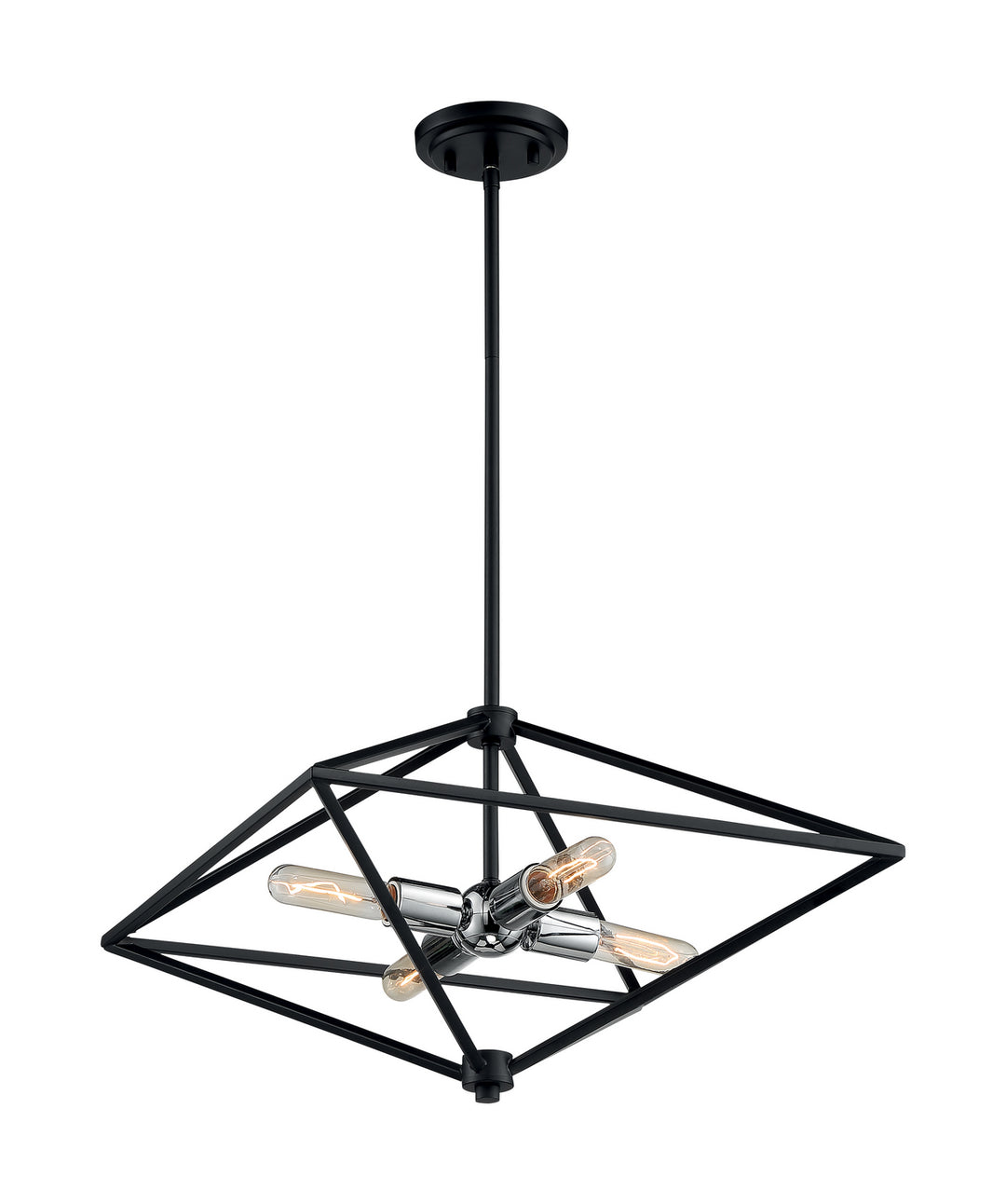Nuvo Legend 60-7008 Pendant Light - Black / Polished Nickel