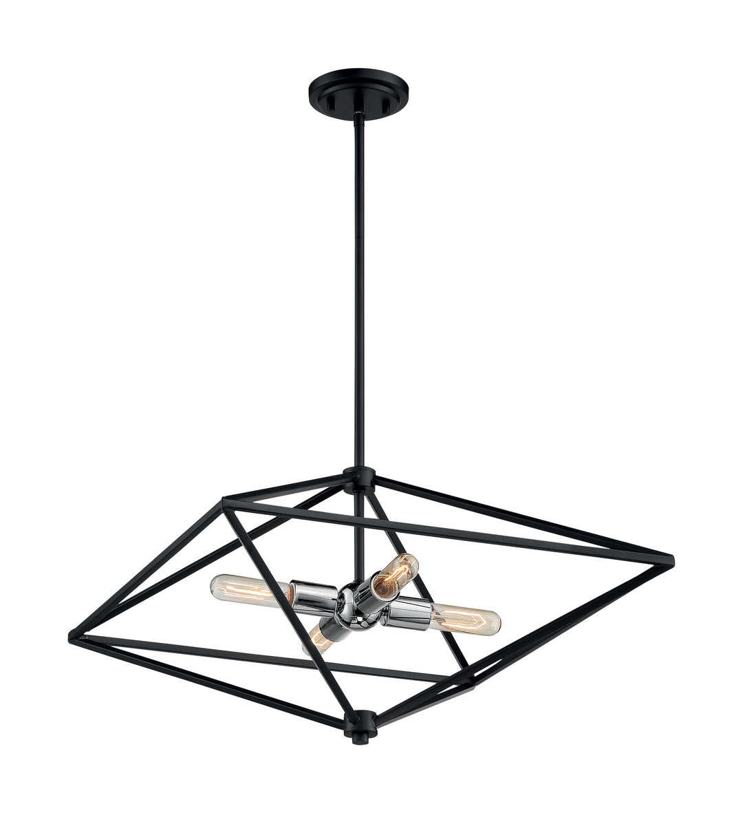 Nuvo Legend 60-7009 Pendant Light - Black / Polished Nickel