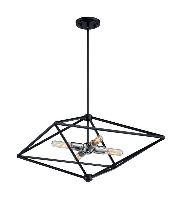 Nuvo Legend 60-7009 Pendant Light - Black / Polished Nickel