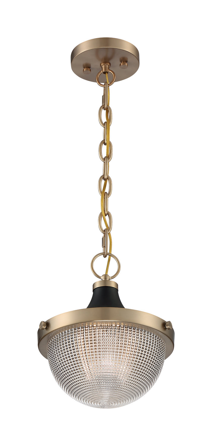 Nuvo Faro 60-7059 Pendant Light - Burnished Brass / Black Accents