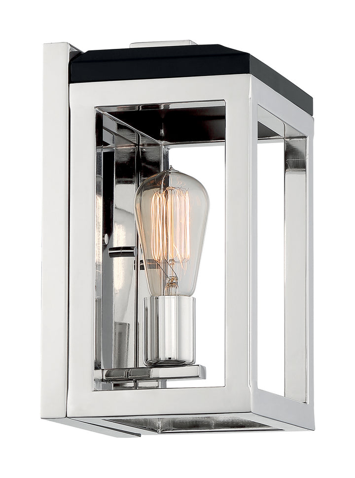 Nuvo Cakewalk 60-7091 Wall Light - Polished Nickel / Black Accents