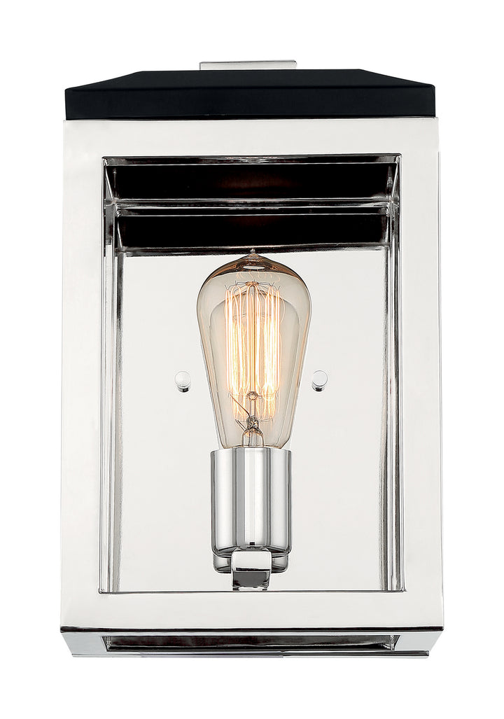Nuvo Cakewalk 60-7091 Wall Light - Polished Nickel / Black Accents