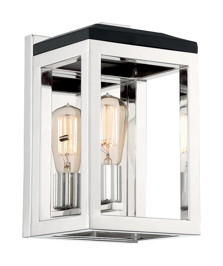 Nuvo Cakewalk 60-7091 Wall Light - Polished Nickel / Black Accents