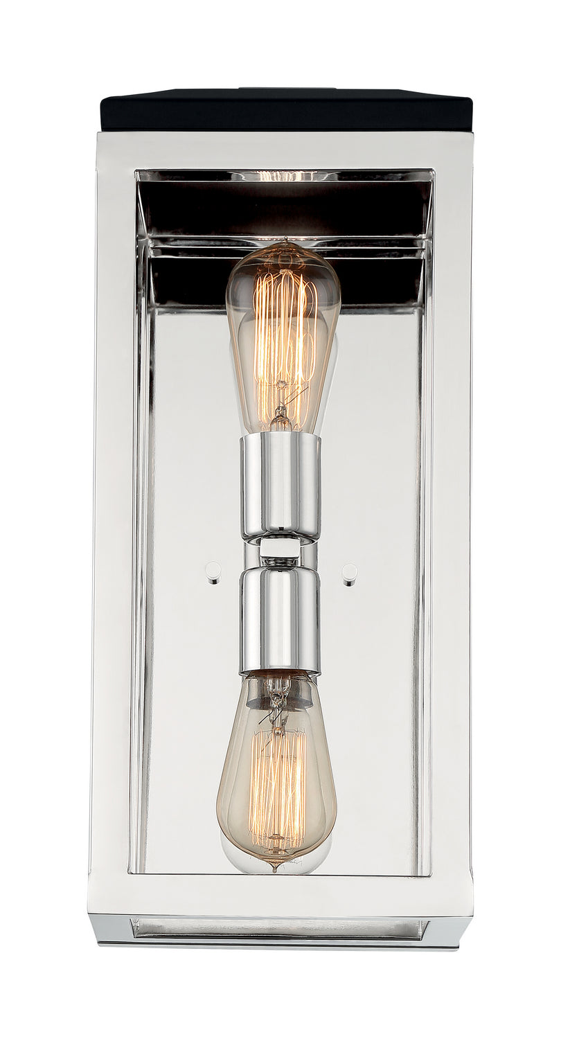 Nuvo Cakewalk 60-7092 Wall Light - Polished Nickel / Black Accents
