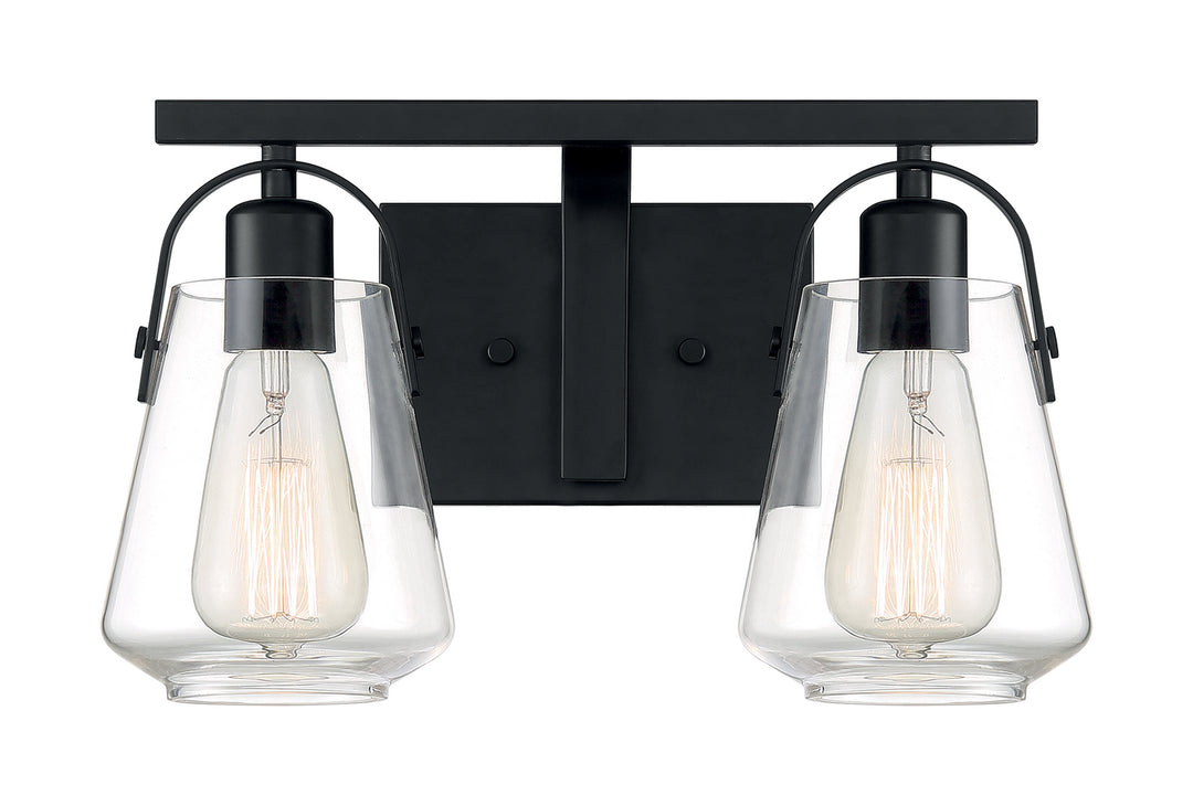 Nuvo Skybridge 60-7102 Bath Vanity Light 15 in. wide - Matte Black