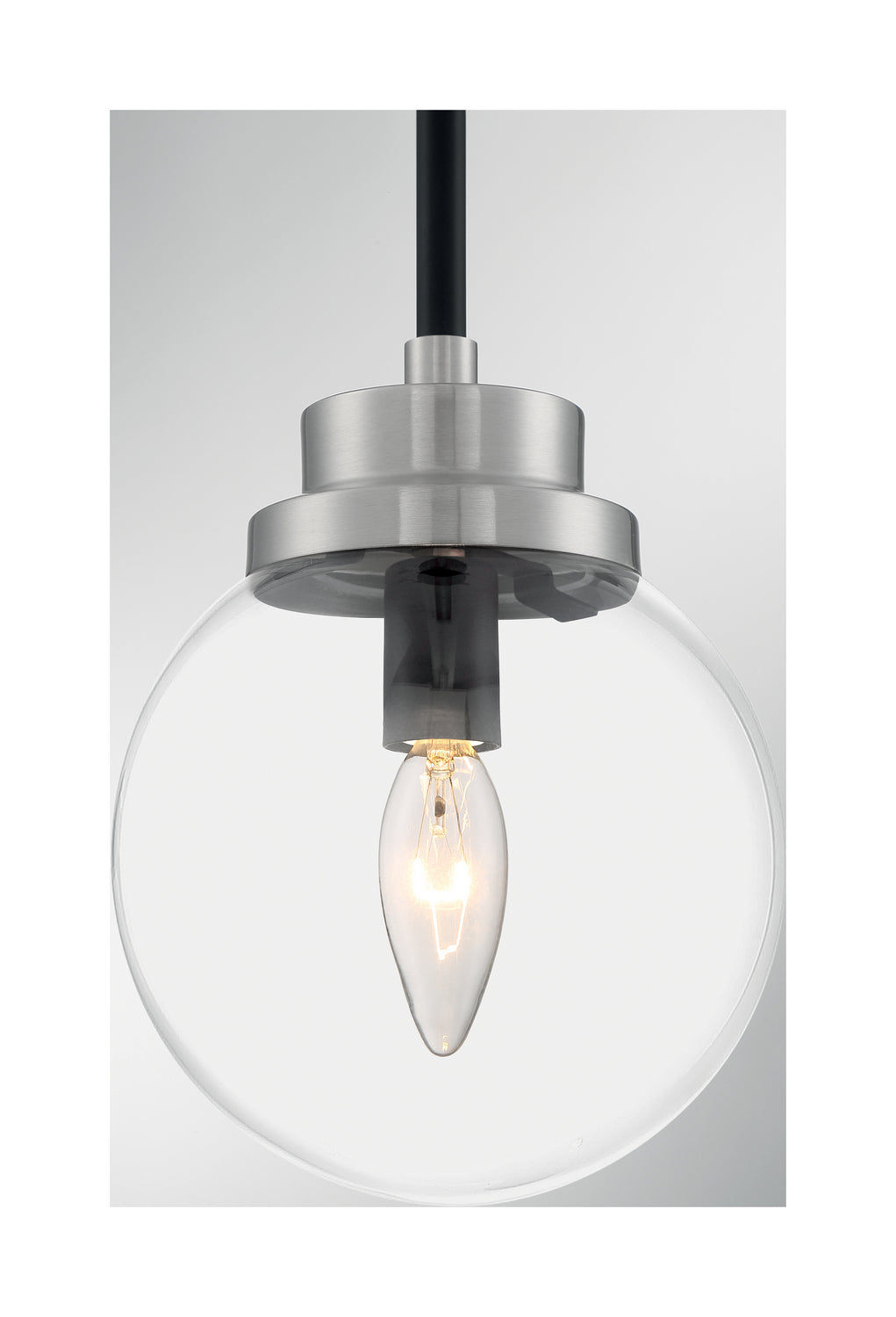 Nuvo Axis 60-7131 Pendant Light - Matte Black / Brushed Nickel Accents