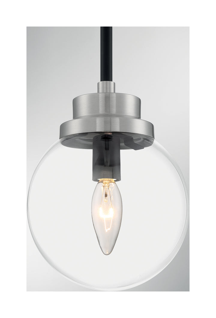 Nuvo Axis 60-7131 Pendant Light - Matte Black / Brushed Nickel Accents