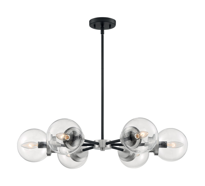 Nuvo Axis 60-7136 Chandelier Light - Matte Black / Brushed Nickel Accents