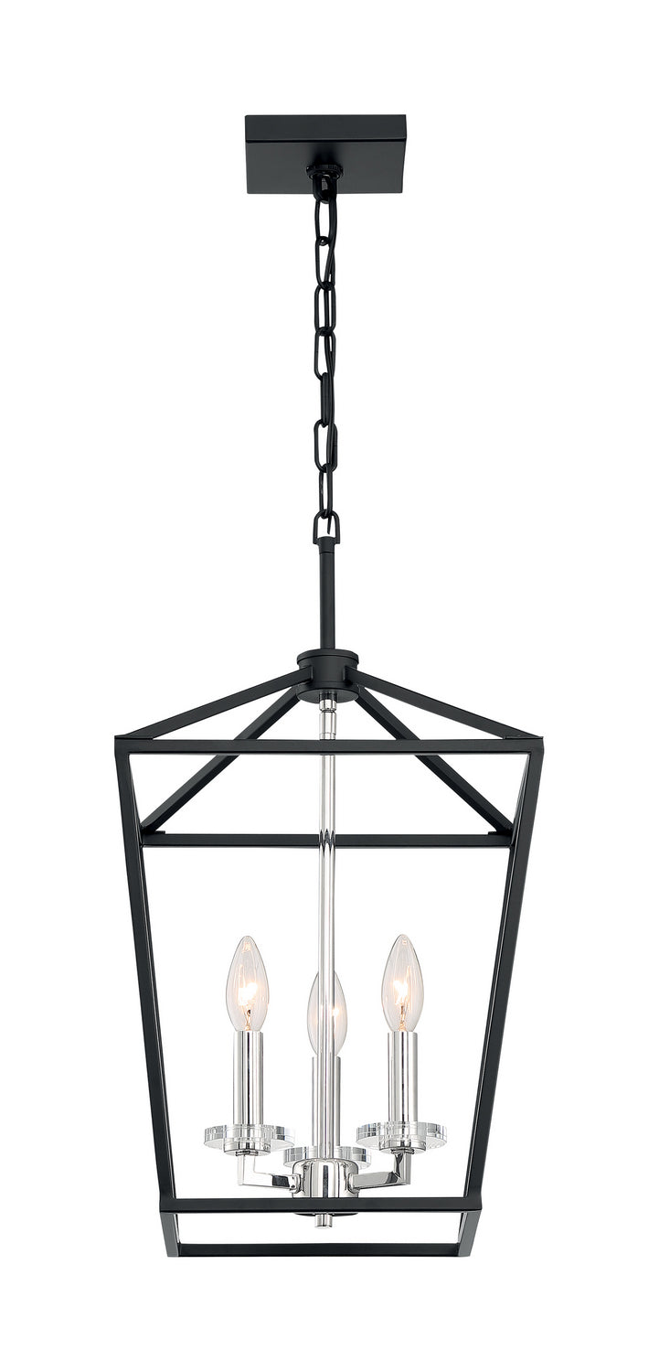 Nuvo Storyteller 60-7145 Pendant Light - Matte Black / Polished Nickel Accents