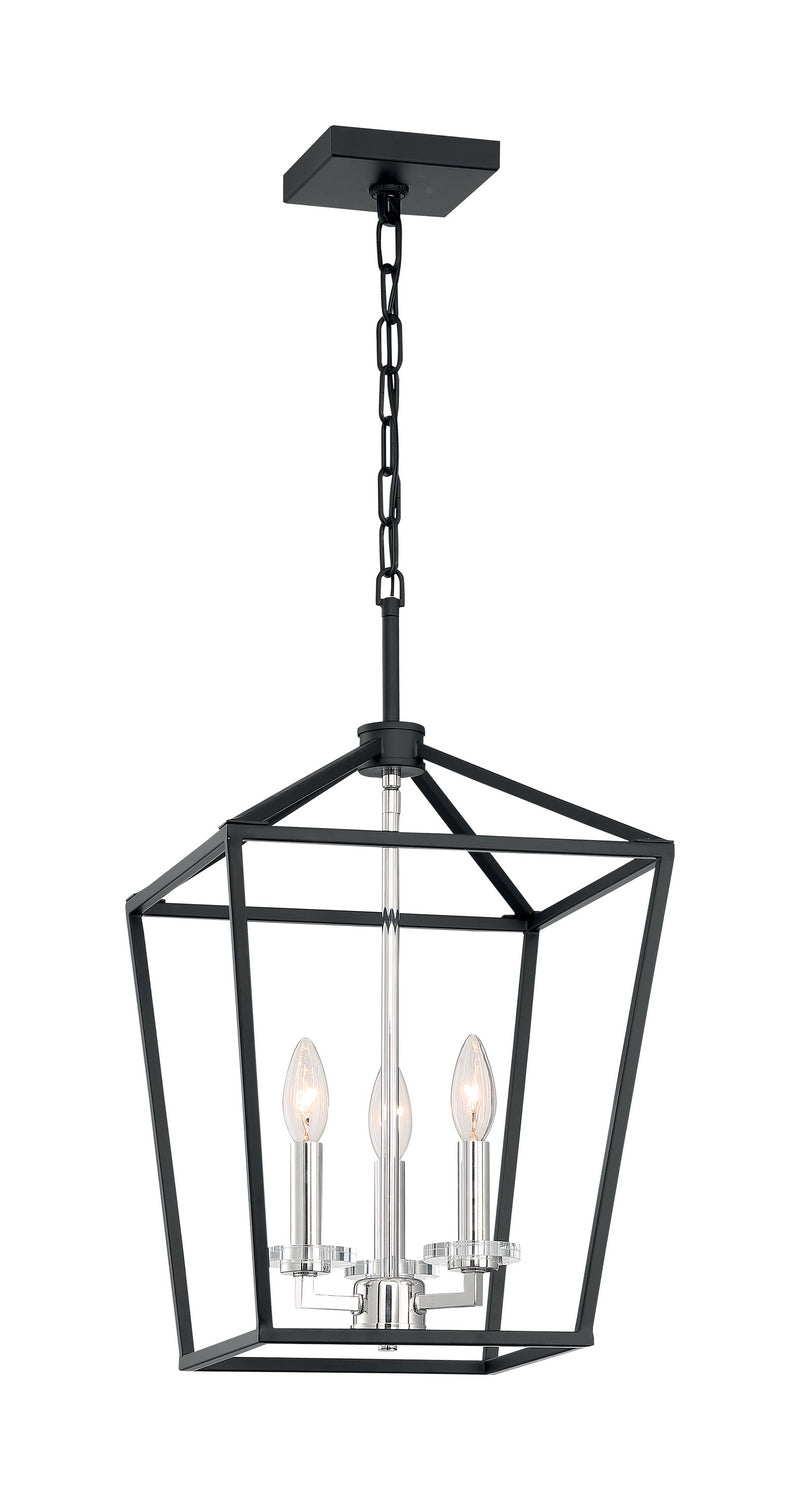 Nuvo Storyteller 60-7145 Pendant Light - Matte Black / Polished Nickel Accents