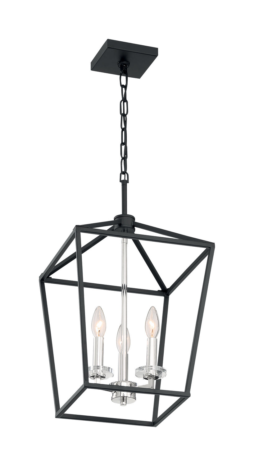 Nuvo Storyteller 60-7145 Pendant Light - Matte Black / Polished Nickel Accents