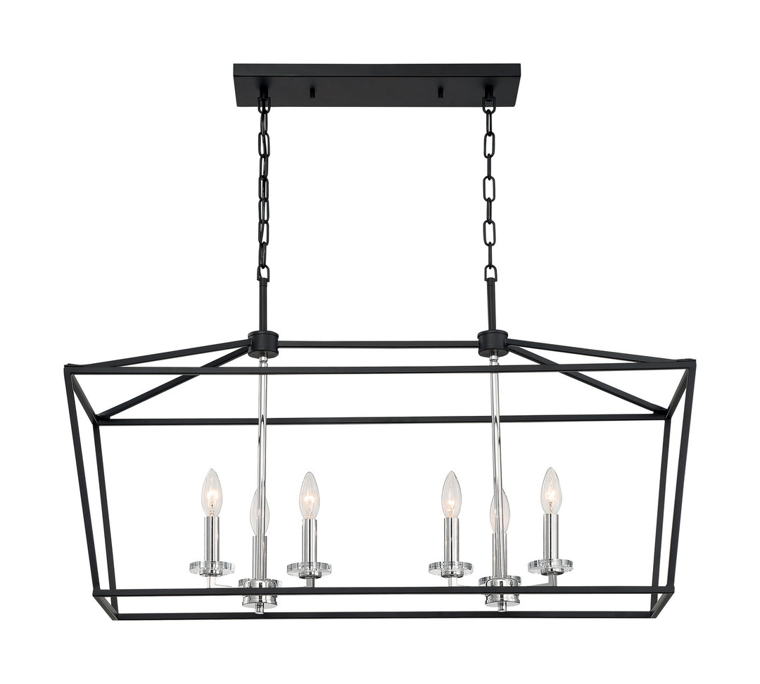 Nuvo Storyteller 60-7146 Pendant Light - Matte Black / Polished Nickel Accents