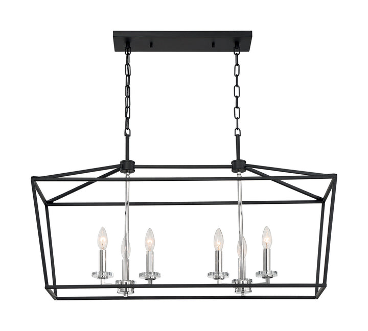 Nuvo Storyteller 60-7146 Pendant Light - Matte Black / Polished Nickel Accents