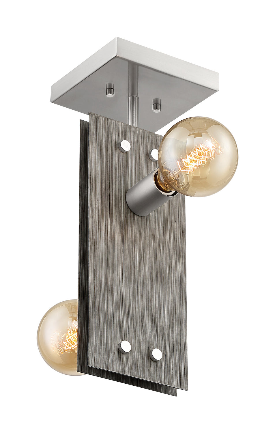 Nuvo Stella 60-7221 Ceiling Light - Driftwood / Brushed Nickel Accents
