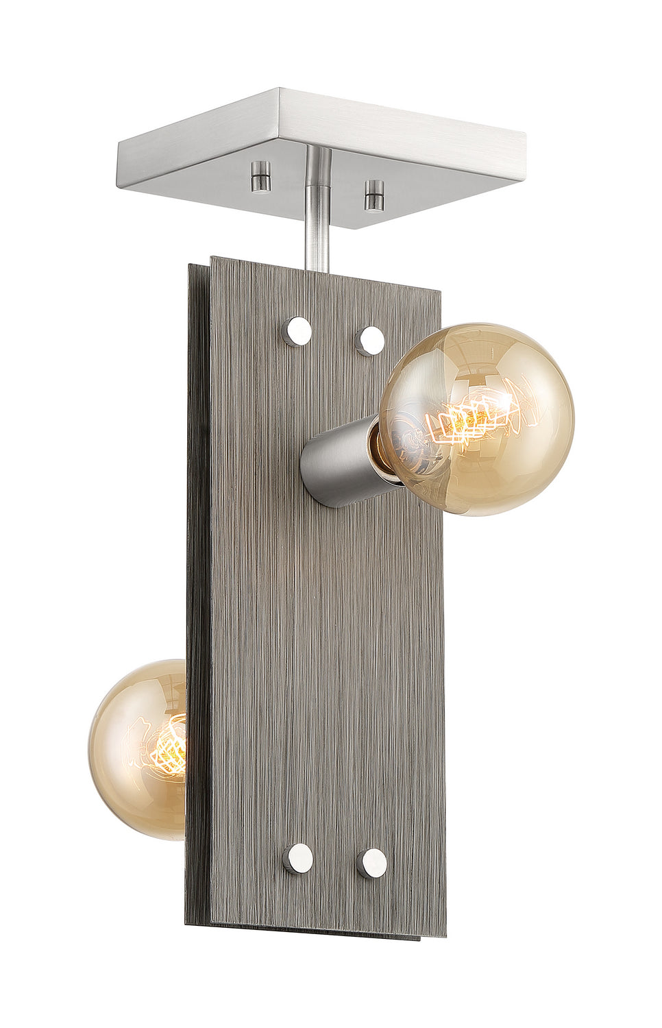 Nuvo Stella 60-7221 Ceiling Light - Driftwood / Brushed Nickel Accents