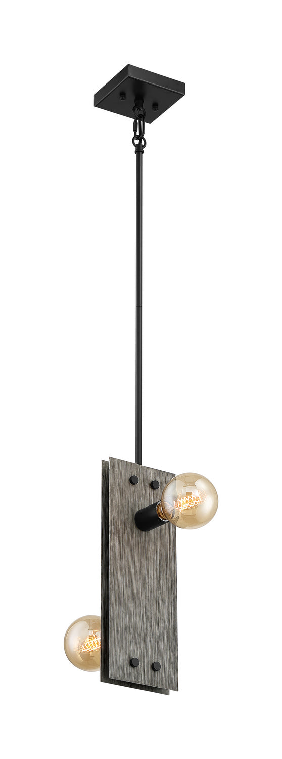 Nuvo Stella 60-7232 Pendant Light - Driftwood / Black Accents
