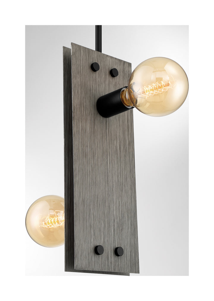 Nuvo Stella 60-7232 Pendant Light - Driftwood / Black Accents