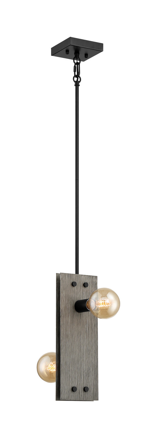 Nuvo Stella 60-7232 Pendant Light - Driftwood / Black Accents