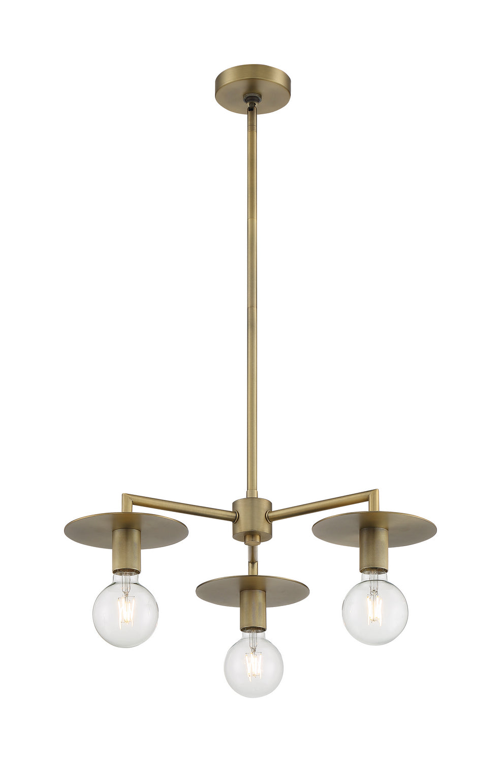 Nuvo Bizet 60-7243 Chandelier Light - Vintage Brass