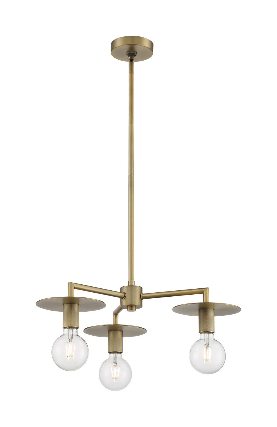 Nuvo Bizet 60-7243 Chandelier Light - Vintage Brass