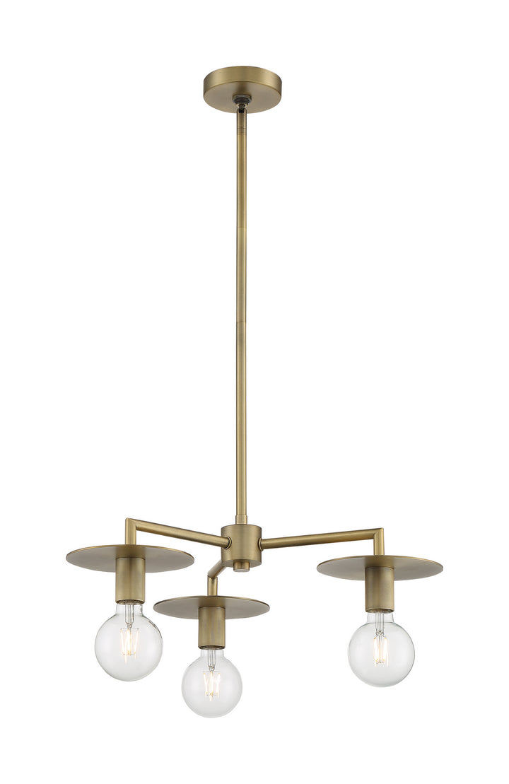 Nuvo Bizet 60-7243 Chandelier Light - Vintage Brass