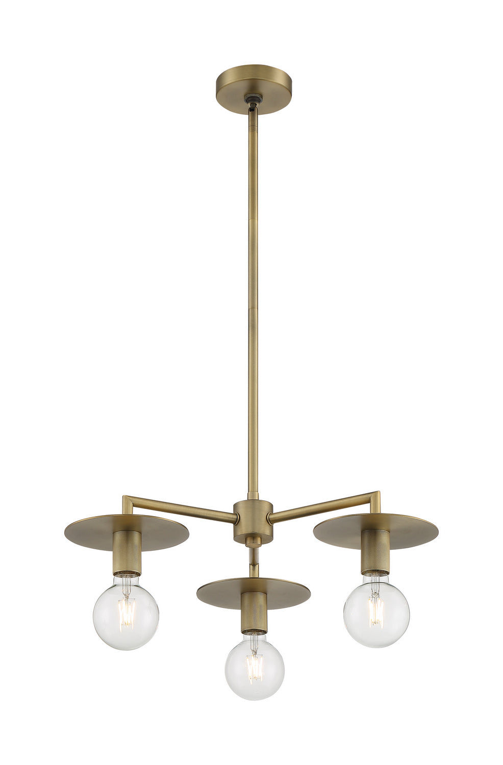 Nuvo Bizet 60-7243 Chandelier Light - Vintage Brass