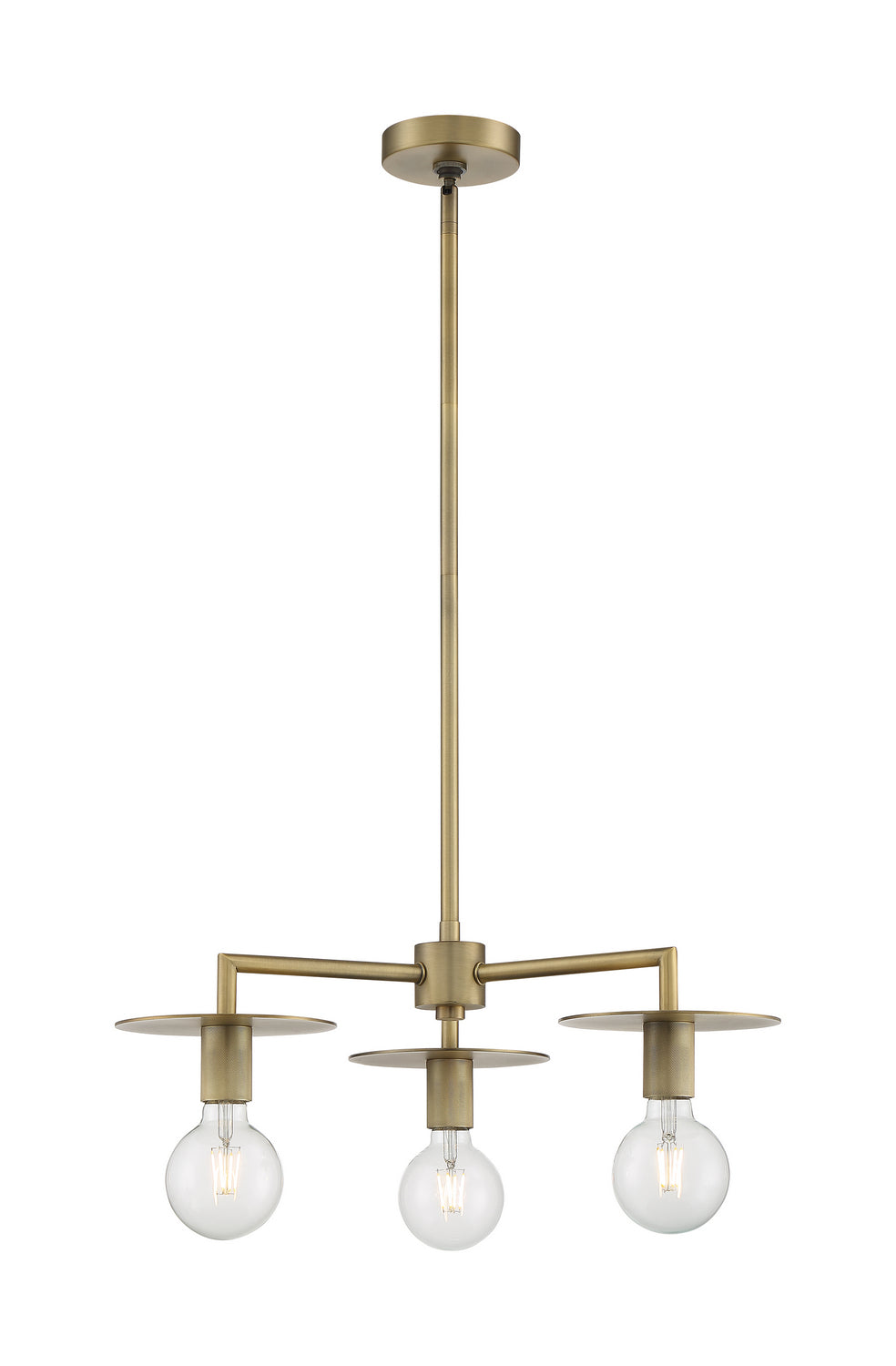 Nuvo Bizet 60-7243 Chandelier Light - Vintage Brass