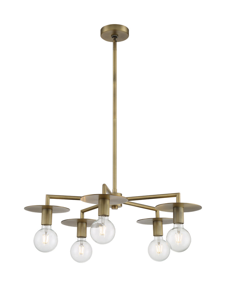 Nuvo Bizet 60-7245 Chandelier Light - Vintage Brass