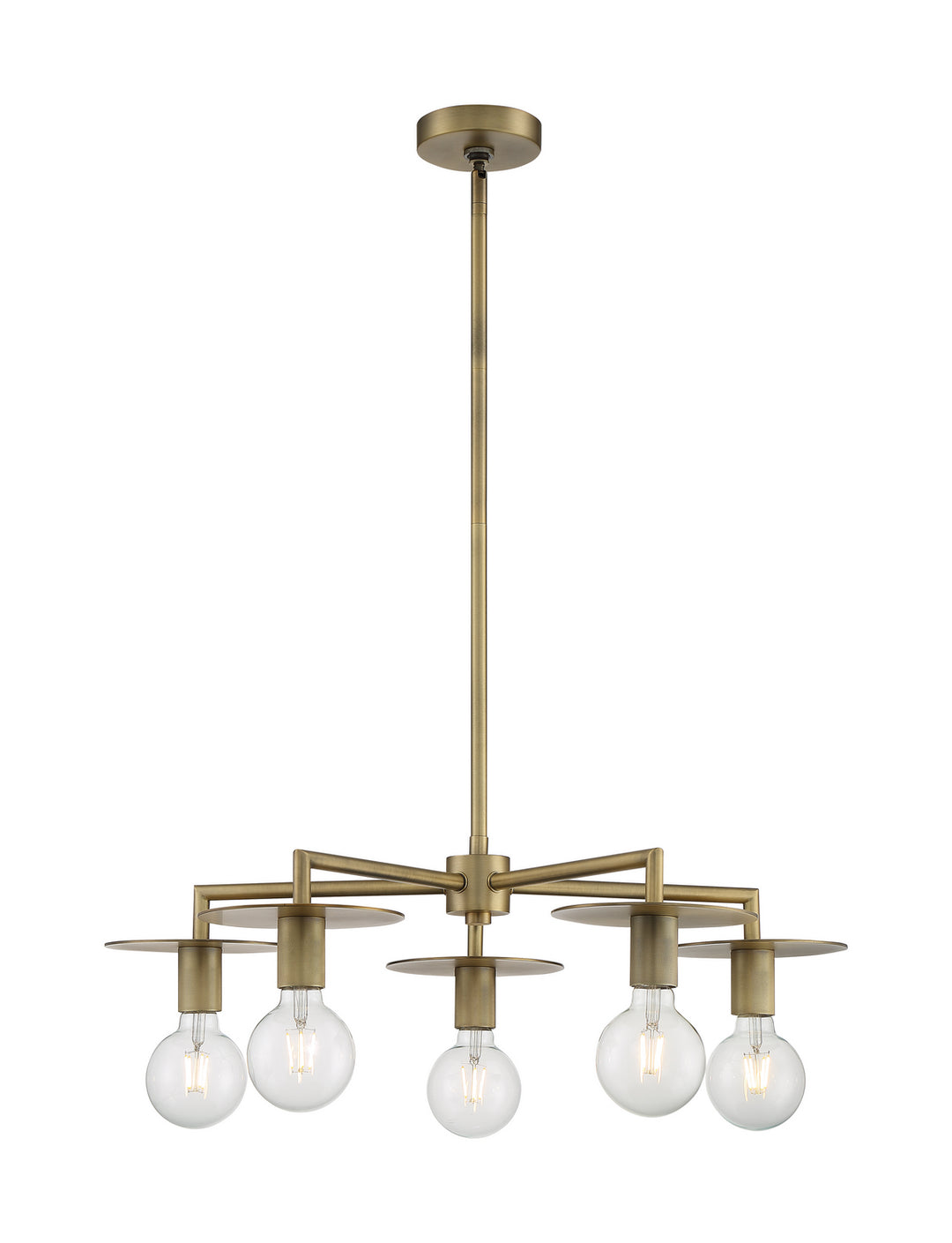 Nuvo Bizet 60-7245 Chandelier Light - Vintage Brass
