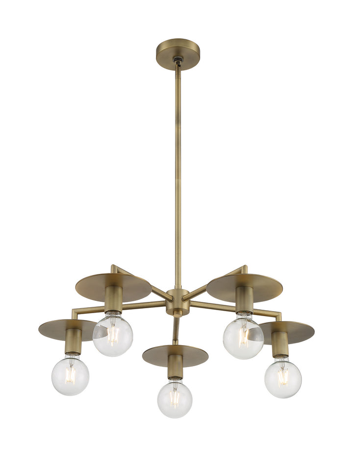 Nuvo Bizet 60-7245 Chandelier Light - Vintage Brass