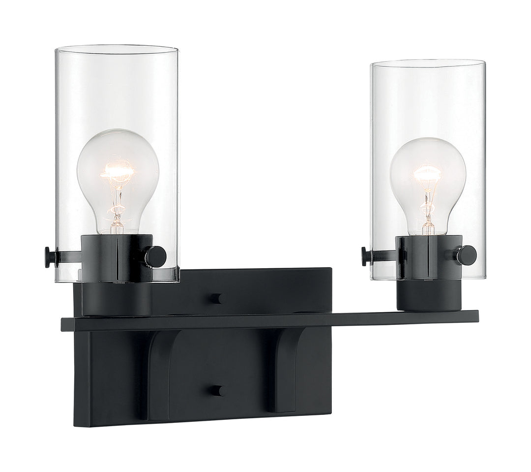 Nuvo Sommerset 60-7272 Bath Vanity Light 15 in. wide - Matte Black