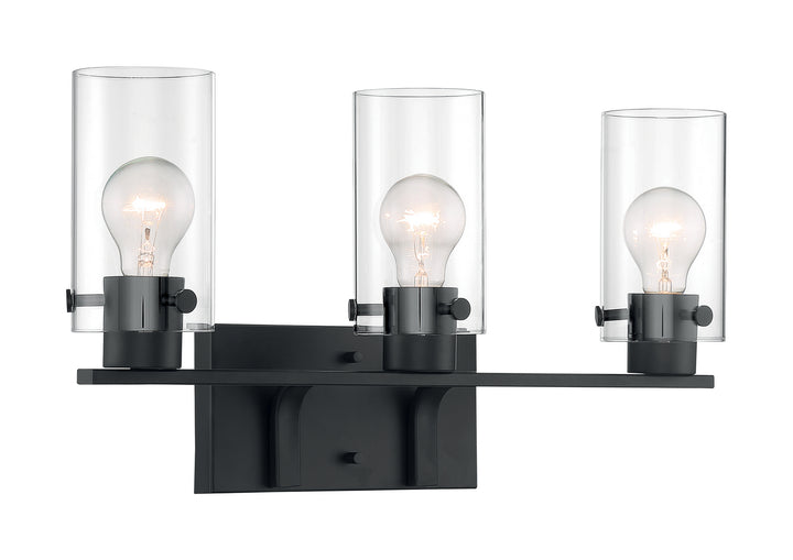 Nuvo Sommerset 60-7273 Bath Vanity Light 21 in. wide - Matte Black