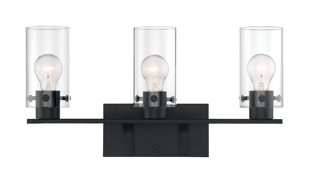 Nuvo Sommerset 60-7273 Bath Vanity Light 21 in. wide - Matte Black