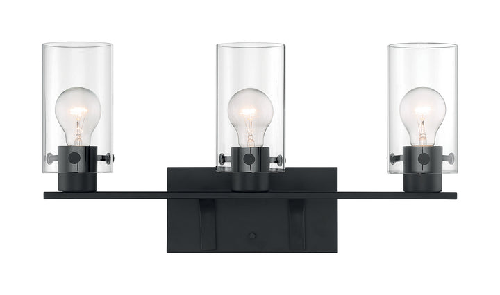 Nuvo Sommerset 60-7273 Bath Vanity Light 21 in. wide - Matte Black