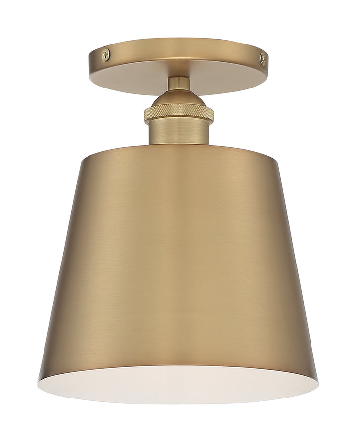Nuvo Motif 60-7321 Ceiling Light - Brushed Brass / White Accents
