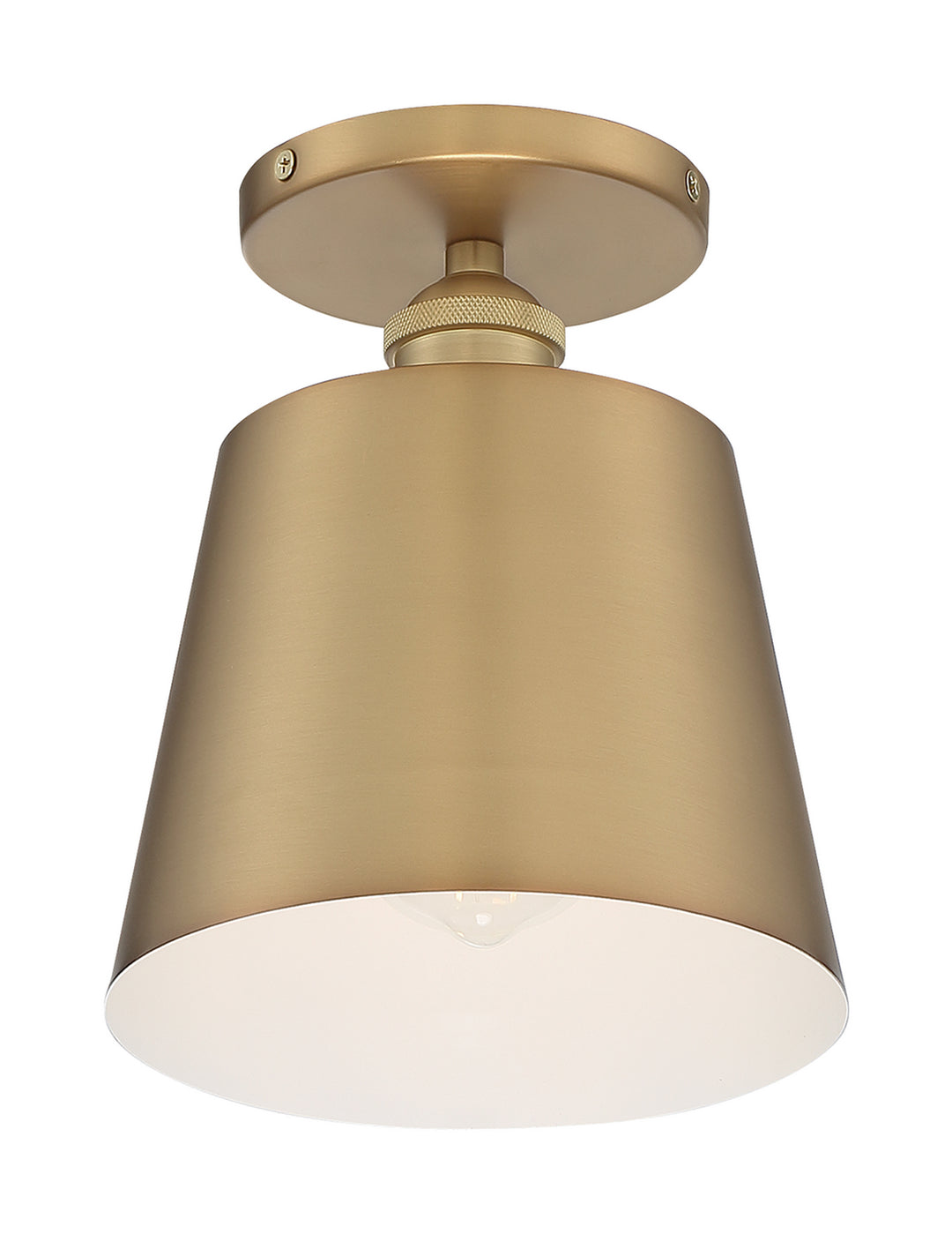 Nuvo Motif 60-7321 Ceiling Light - Brushed Brass / White Accents