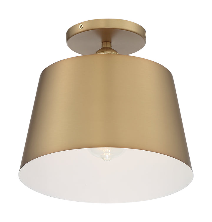 Nuvo Motif 60-7322 Ceiling Light - Brushed Brass / White Accents