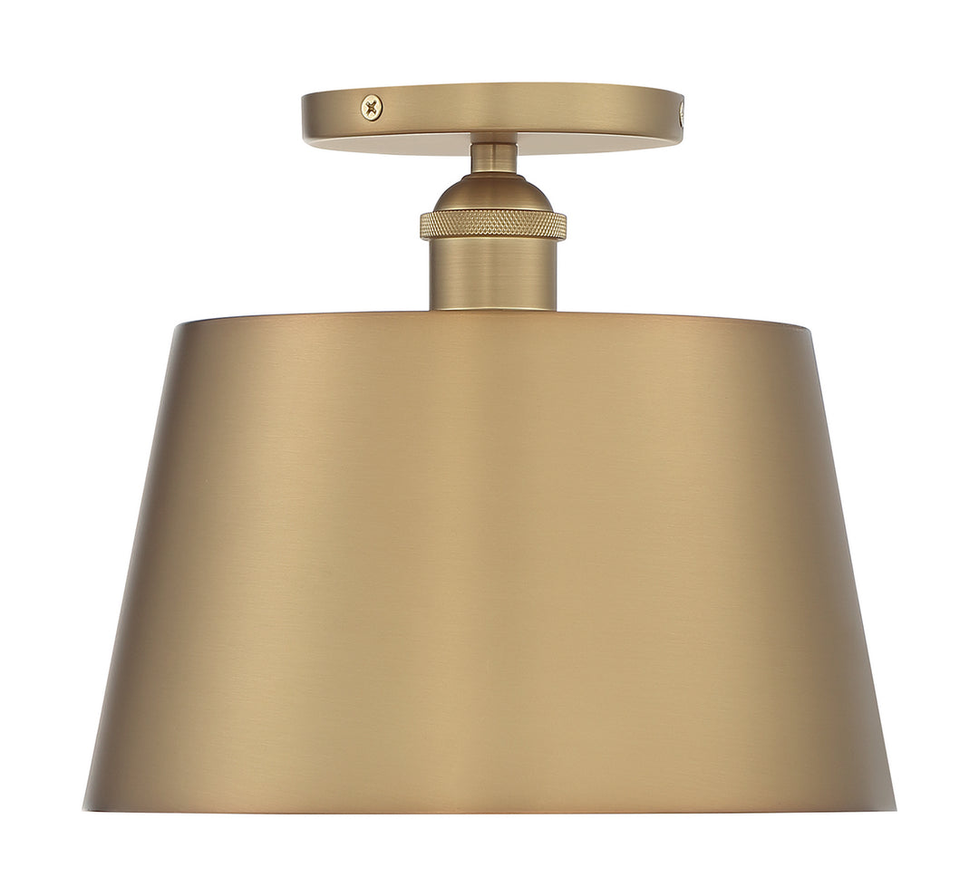 Nuvo Motif 60-7322 Ceiling Light - Brushed Brass / White Accents