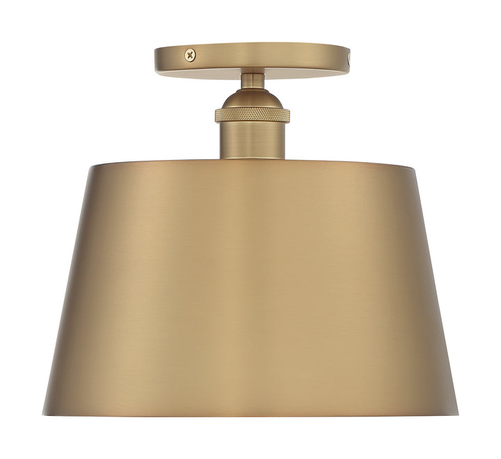 Nuvo Motif 60-7322 Ceiling Light - Brushed Brass / White Accents