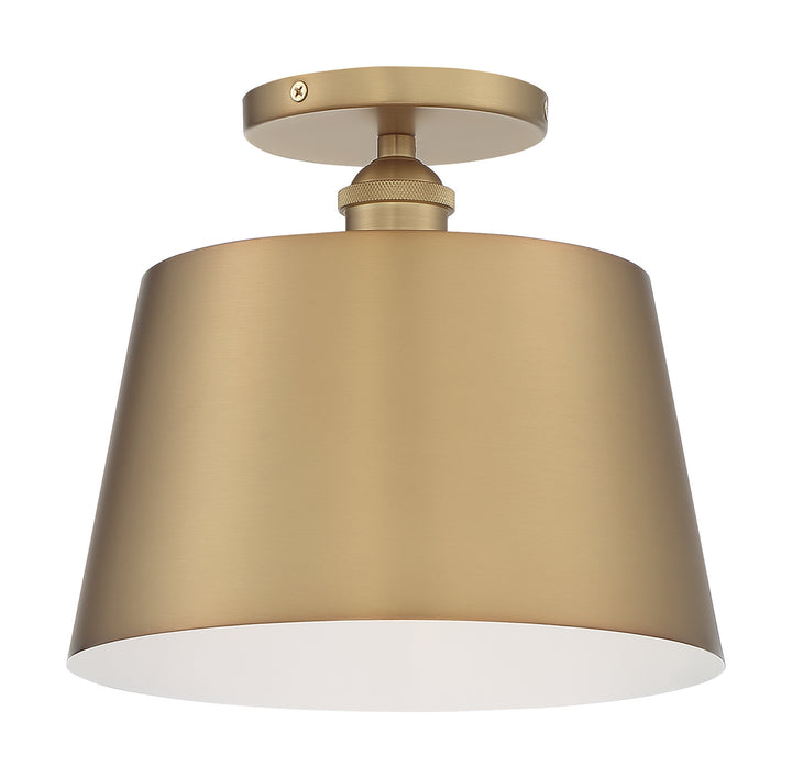 Nuvo Motif 60-7322 Ceiling Light - Brushed Brass / White Accents