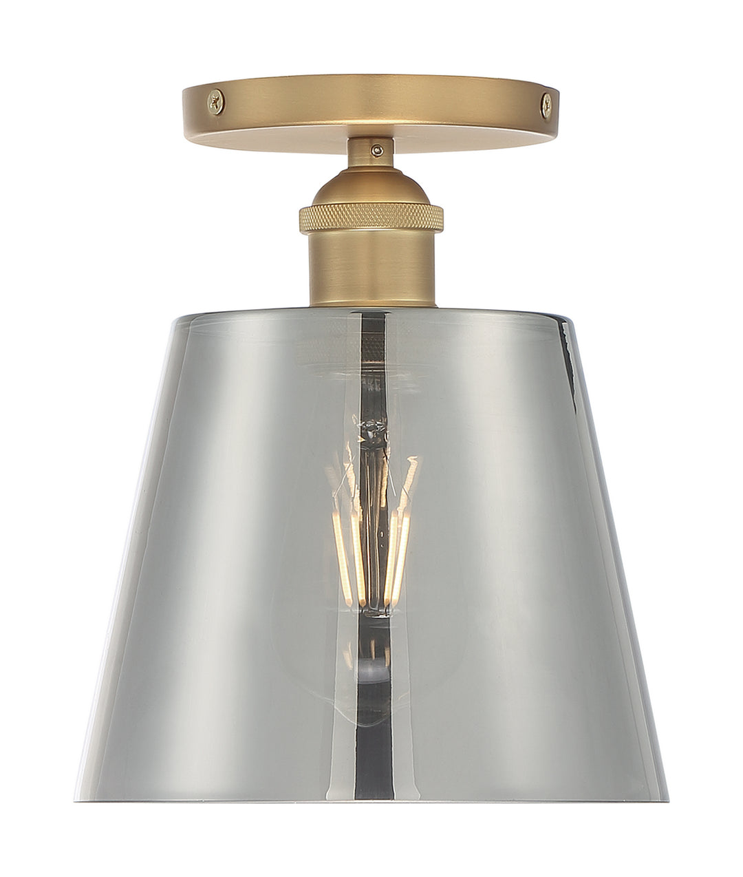 Nuvo Motif 60-7323 Ceiling Light - Brushed Brass / Smoked Glass